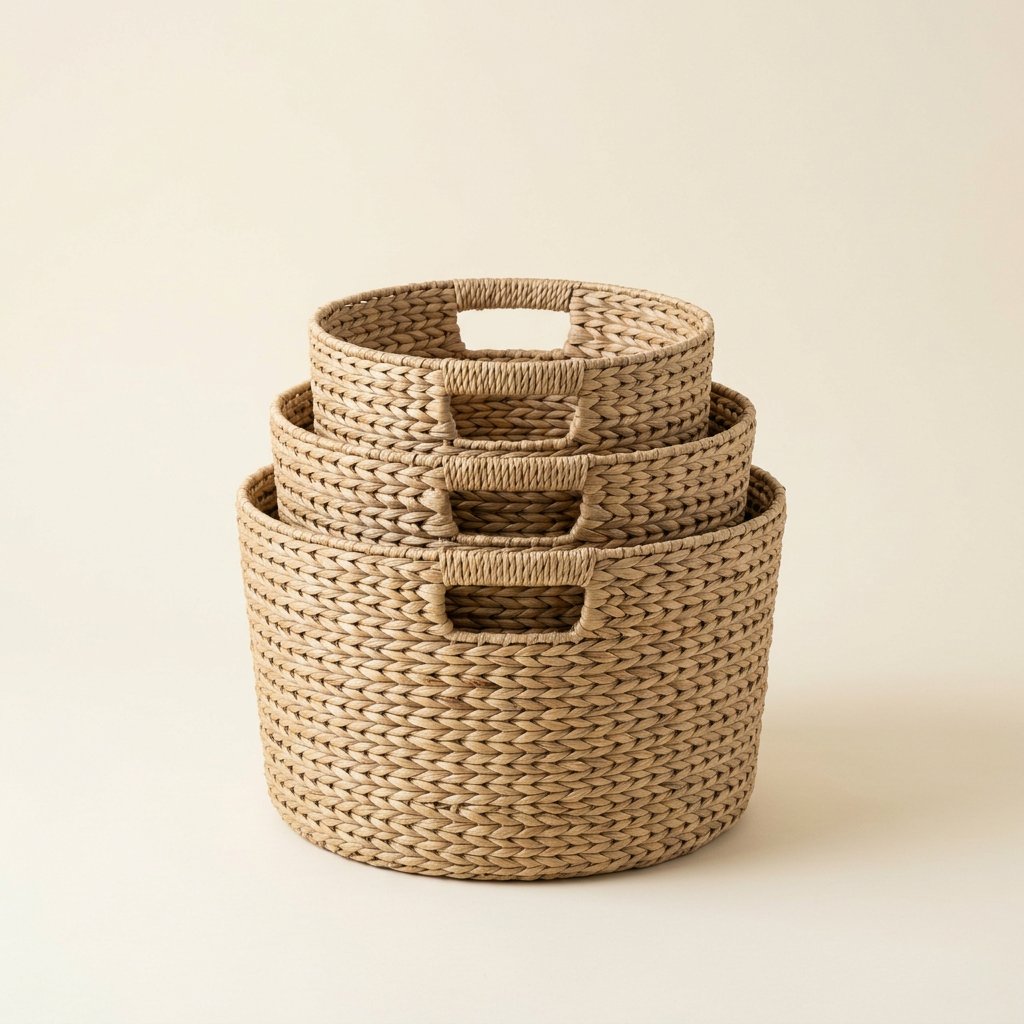 Handwoven Storage Basket Set (3 pcs)